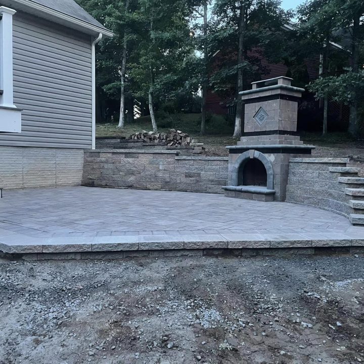 Outdoor Hardscape fireplace